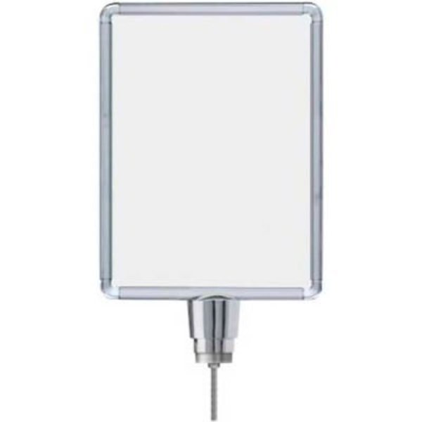 Lavi Industries , Vertical Drum Top Post Sign Frame, , 11" x 14", Chrome 50-1131DV-S/CL